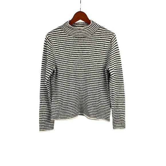 J.Crew Black & White Striped Sweater S - Picture 1 of 4
